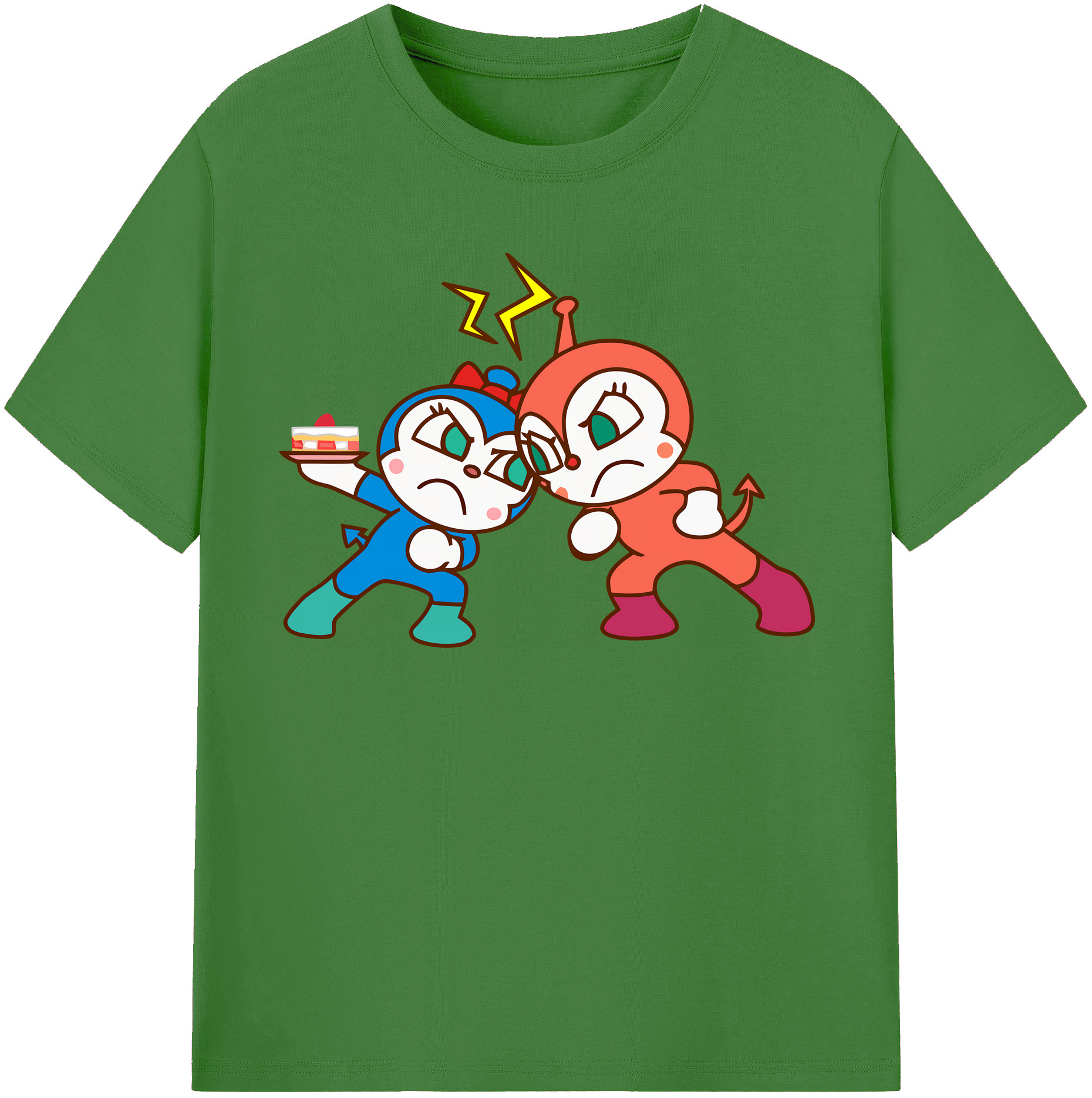 （画像用） アンパンマン Anpanman レディースカジュアルプリントTシャツ（綿100％）